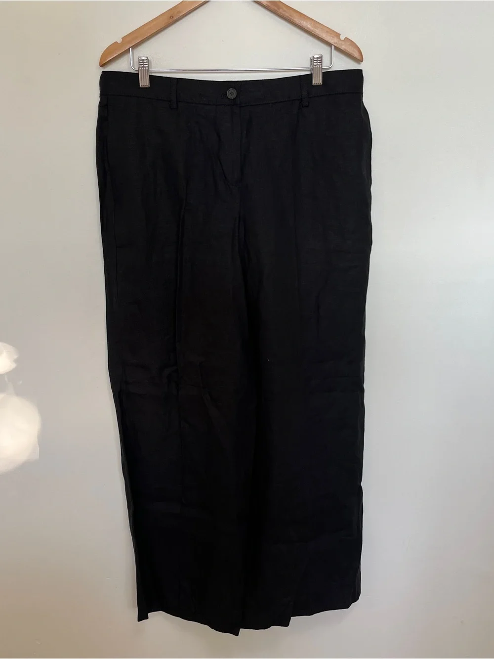 NWT J.Crew Harbor pant in linen size large color black